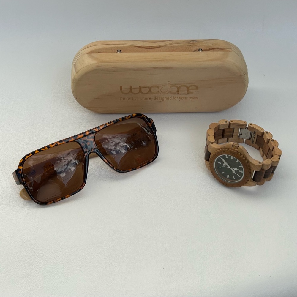 Wood Watch and Sunglasses bundle